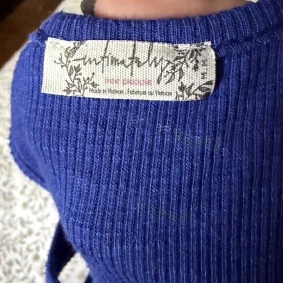 Free People Intimately Blue Swing Racerback Tank Top Beach Summer Classic Sz M - Picture 6 of 6